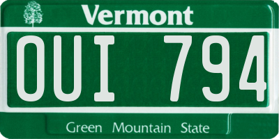 VT license plate OUI794