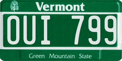 VT license plate OUI799