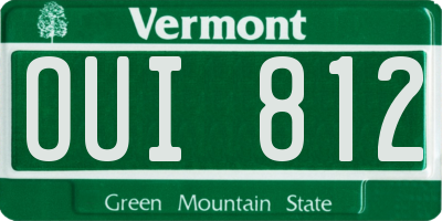 VT license plate OUI812
