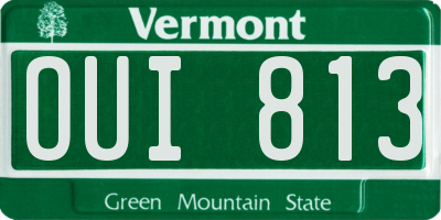 VT license plate OUI813