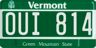 VT license plate OUI814