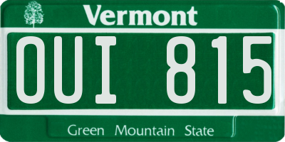 VT license plate OUI815