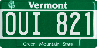 VT license plate OUI821