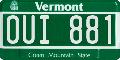 VT license plate OUI881