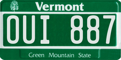 VT license plate OUI887