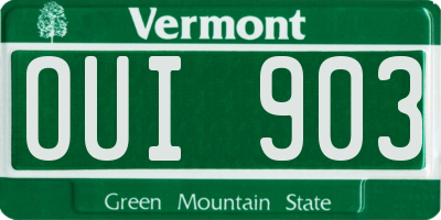 VT license plate OUI903