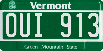 VT license plate OUI913