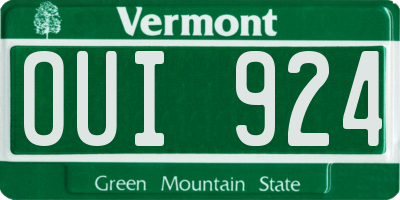 VT license plate OUI924