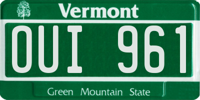 VT license plate OUI961