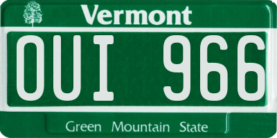 VT license plate OUI966