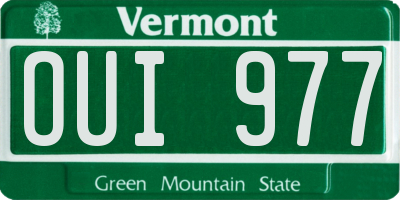 VT license plate OUI977