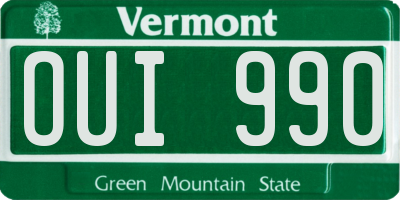 VT license plate OUI990