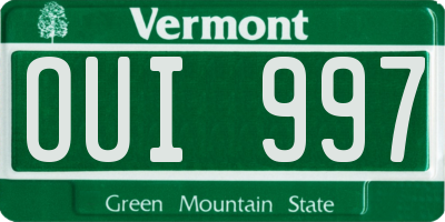 VT license plate OUI997