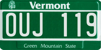VT license plate OUJ119