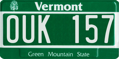 VT license plate OUK157