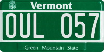 VT license plate OUL057