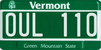 VT license plate OUL110