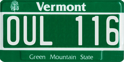 VT license plate OUL116