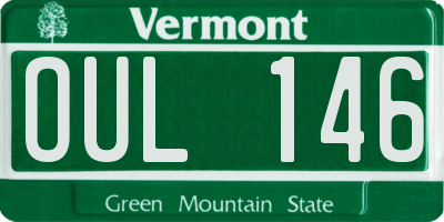 VT license plate OUL146