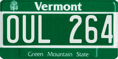 VT license plate OUL264