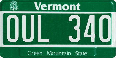 VT license plate OUL340