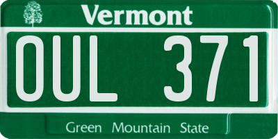 VT license plate OUL371