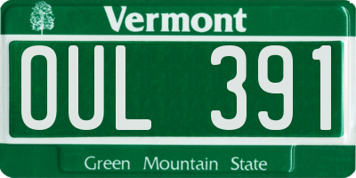VT license plate OUL391