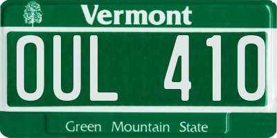 VT license plate OUL410