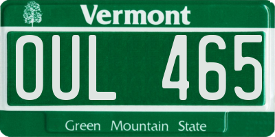 VT license plate OUL465