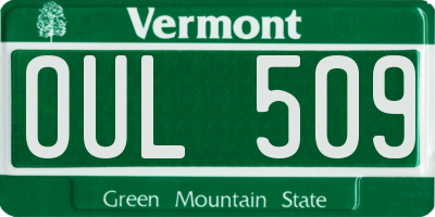 VT license plate OUL509