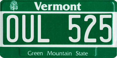 VT license plate OUL525