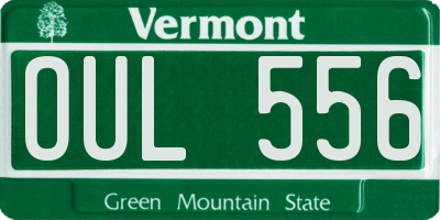 VT license plate OUL556