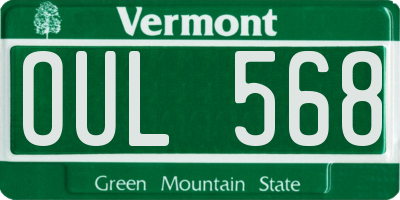 VT license plate OUL568