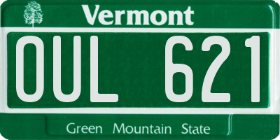 VT license plate OUL621