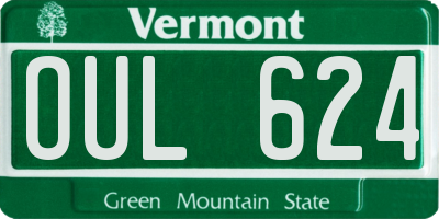 VT license plate OUL624