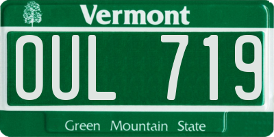 VT license plate OUL719