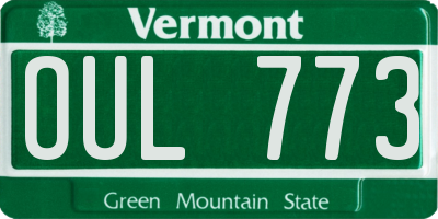 VT license plate OUL773