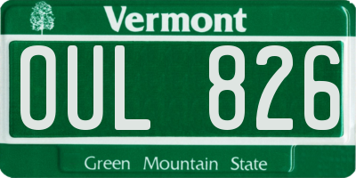 VT license plate OUL826