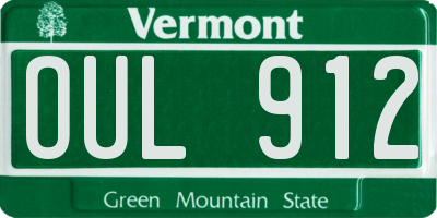 VT license plate OUL912