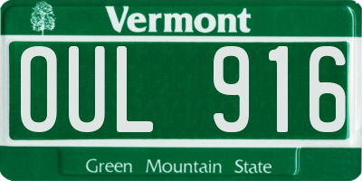 VT license plate OUL916