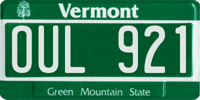 VT license plate OUL921