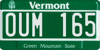 VT license plate OUM165