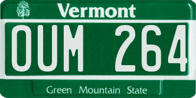 VT license plate OUM264