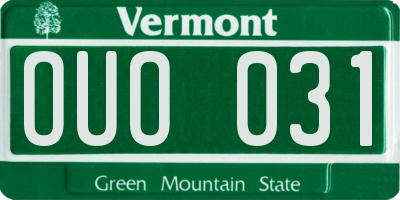 VT license plate OUO031