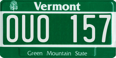VT license plate OUO157