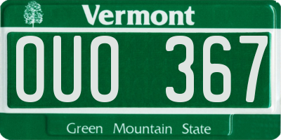 VT license plate OUO367