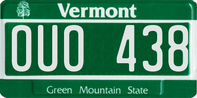VT license plate OUO438