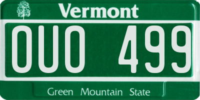 VT license plate OUO499