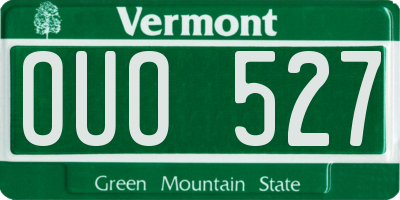 VT license plate OUO527