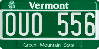 VT license plate OUO556